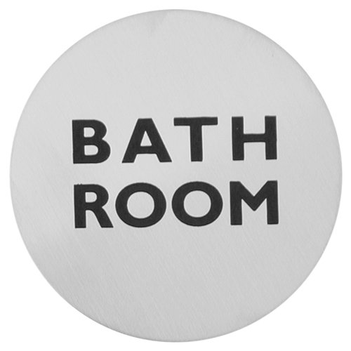Sula Bathroom Sign in Brushed Belfry Bathroom