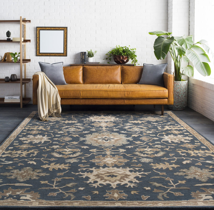 Charlton Home Willard Navy & Olive Area Rug & Reviews Wayfair.ca