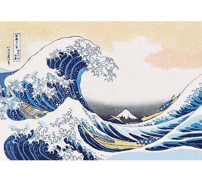 The Great Wave of Kanagawa by Katsushika Hokusai Painting Print Vault W Artwork Size: 66