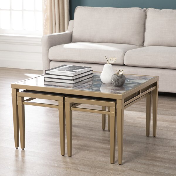 Bartel Faux Stone 3 Piece Nesting Tables By Mercer41