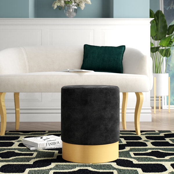 Fredson Velvet Ottoman By Mercer41 Best