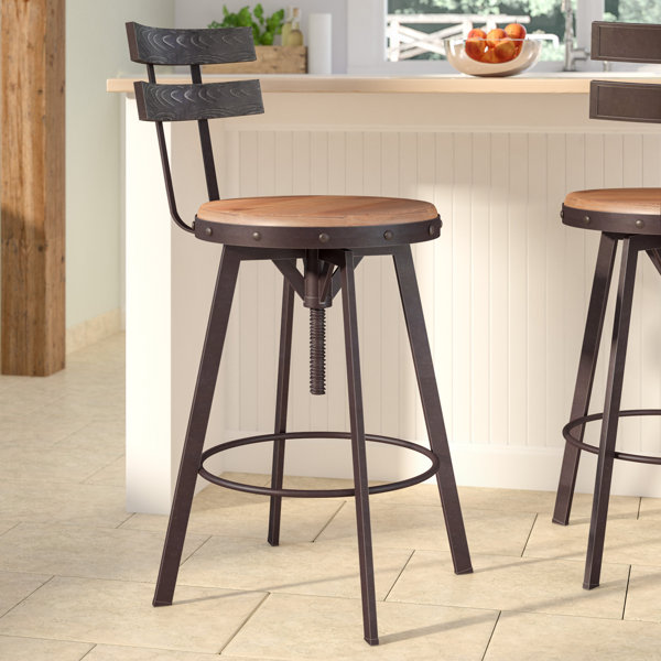 Henley Adjustable Swivel Bar Stool by Laurel Foundry Modern Farmhouse