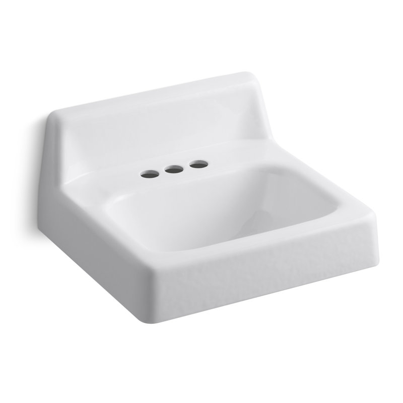 K28610 Kohler Hudson Metal 16" Wall Mount Bathroom Sink with Overflow