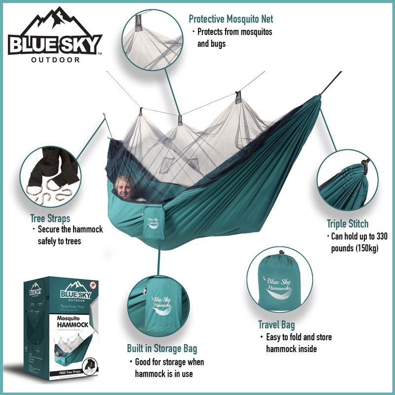 Blue Sky Hammocks Mosquito Net Nylon Camping Hammock & Reviews Wayfair