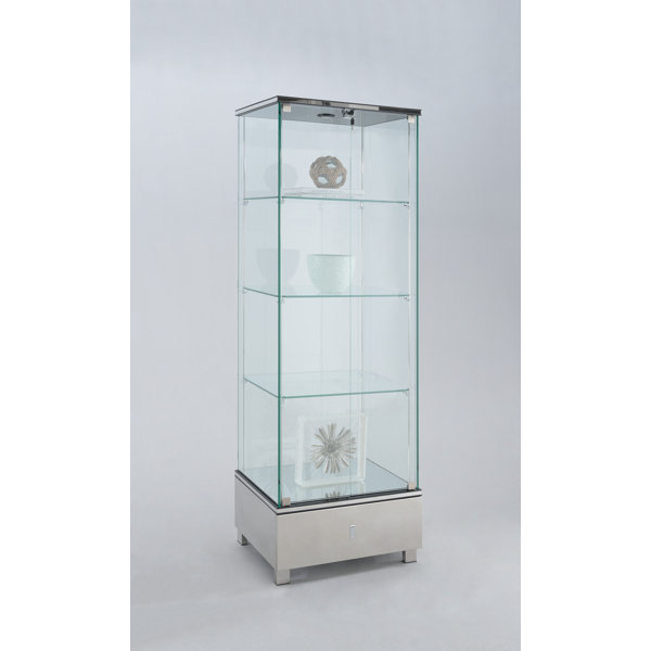 Tamas Glass Curio Cabinet By Orren Ellis Discount