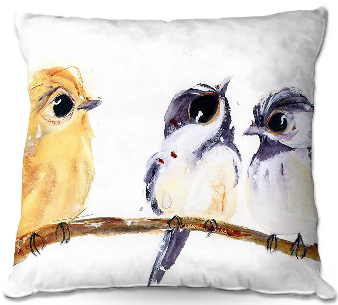 East Urban Home Couch Three Birds Throw Pillow Wayfair
