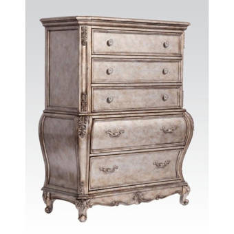 Corrigan Studio Leta Wooden 5 Drawers Chest Wayfair
