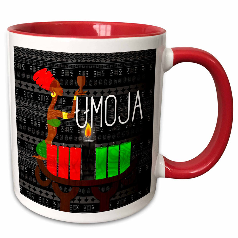 Symple Stuff Ewalt Umoja Day 1 Of Kwanzaa Unity Cup With Kinara Candles December 26th Coffee Mug Wayfair