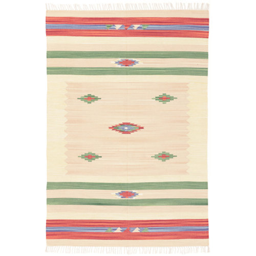 Sheredan Handmade Kilim Wool Beige Rug Bloomsbury Market Rug Size: Runner 75 x 250cm
