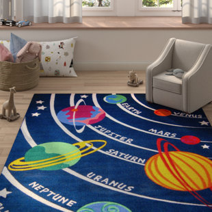 Rugs With Non Skid Backing Wayfair Corina Solar System Clroom Area Rug
