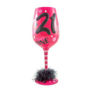 21st Birthday Wine Glass
