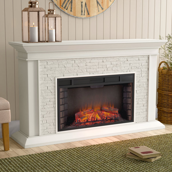 White Brick Fireplace Wayfair
