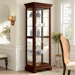 Curio Cabinets You Ll Love Wayfair Leafwood Lighted Curio Cabinet
