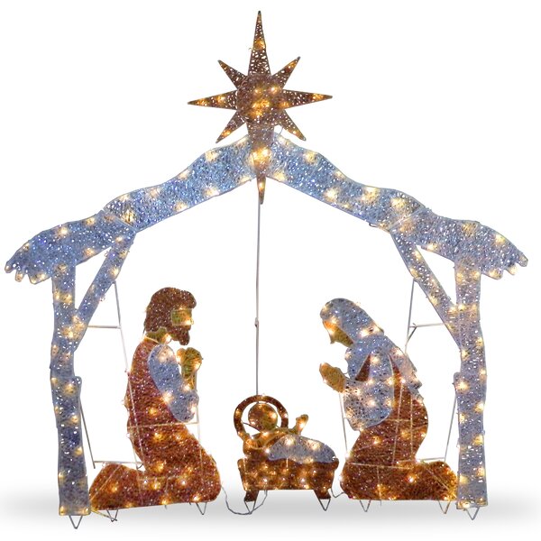 Crystal Nativity Christmas Decoration by The Holiday Aisle