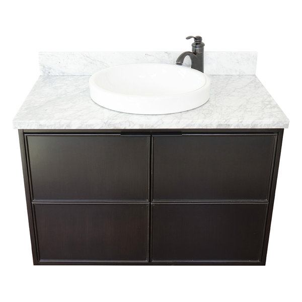 Elyria 37 Wall-Mounted Single Bathroom Vanity Set by Gracie Oaks