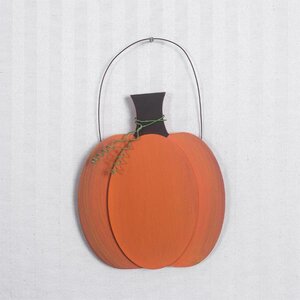 Wood Pumpkin Ornament