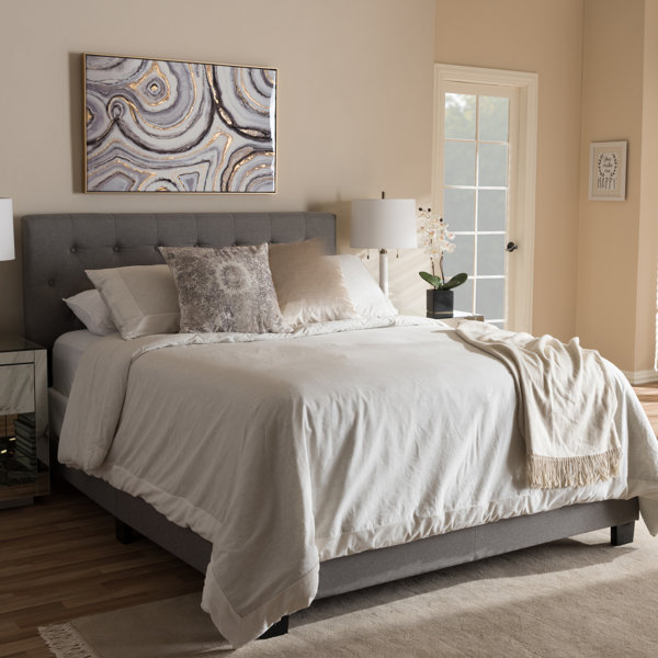 Feather Upholstered Panel Bed by Wrought Studio