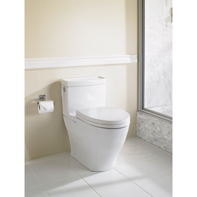 Toto Aimes Universal Height Skirted 1 28 Gpf Elongated One Piece Toilet With Cefiontect Wayfair