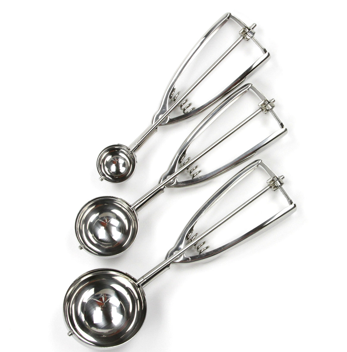 Comfort Grip Handle \ White Chef Craft 21682-3PK Set of 3 Plastic Scoops Multipurpose Silver