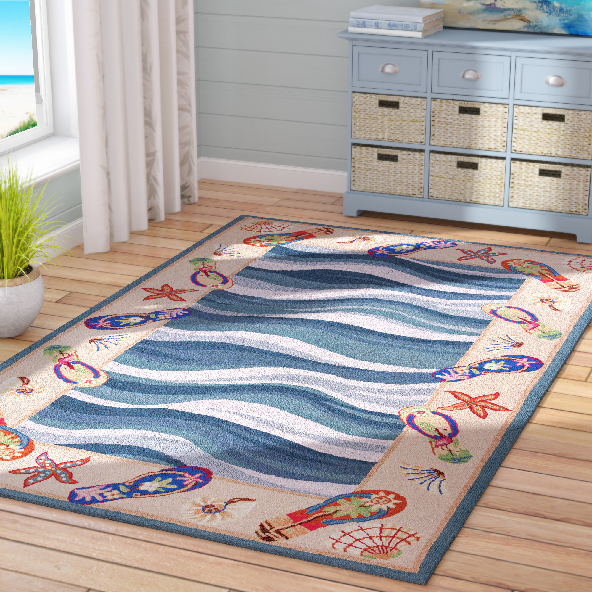 Highland Dunes Livia Fun In The Sun Nautical Novelty Area Rug Reviews Wayfair Highland Dunes Livia Fun In The Sun