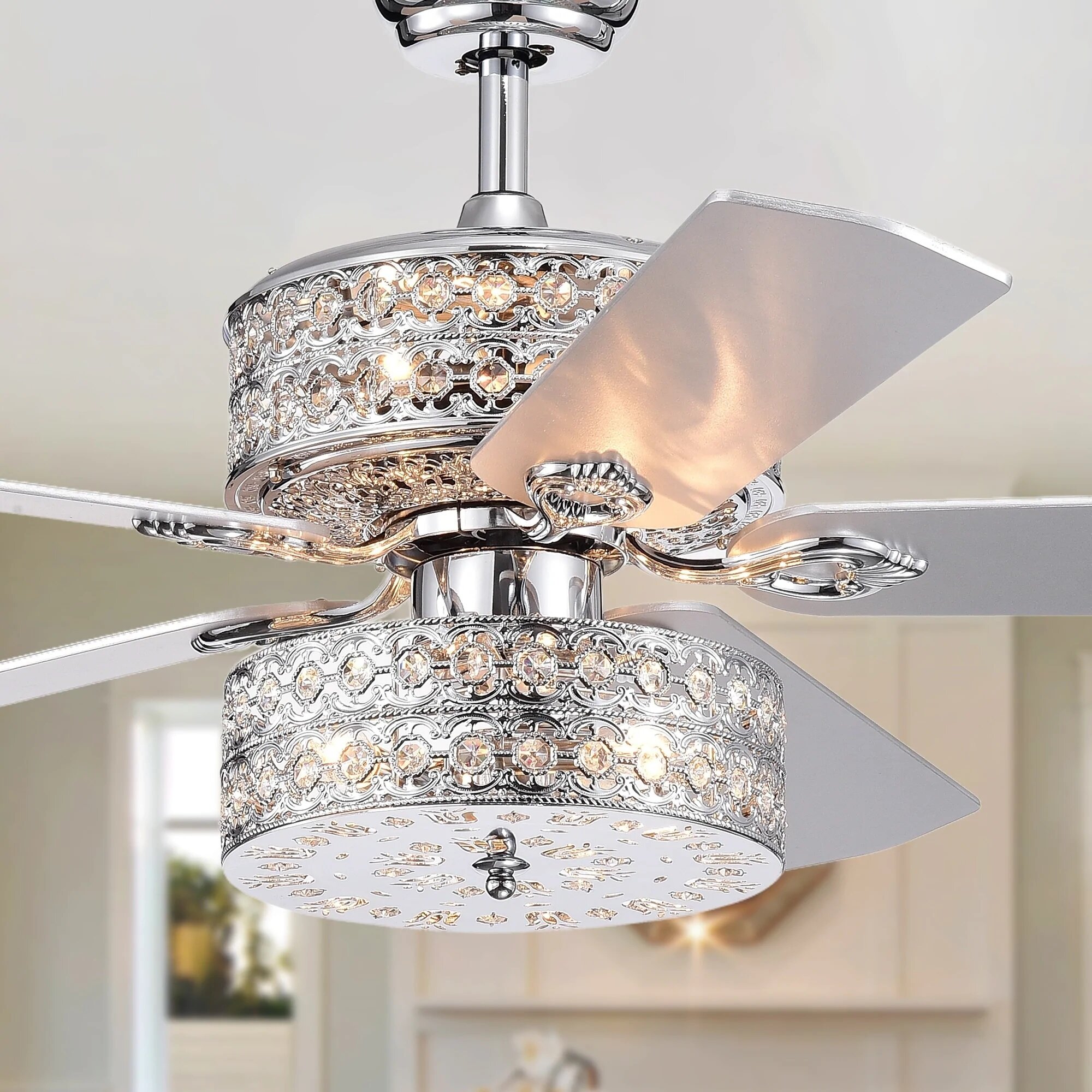 Rosdorf Park 52 Parma Chandelier 5 Blade Ceiling Fan Light Kit