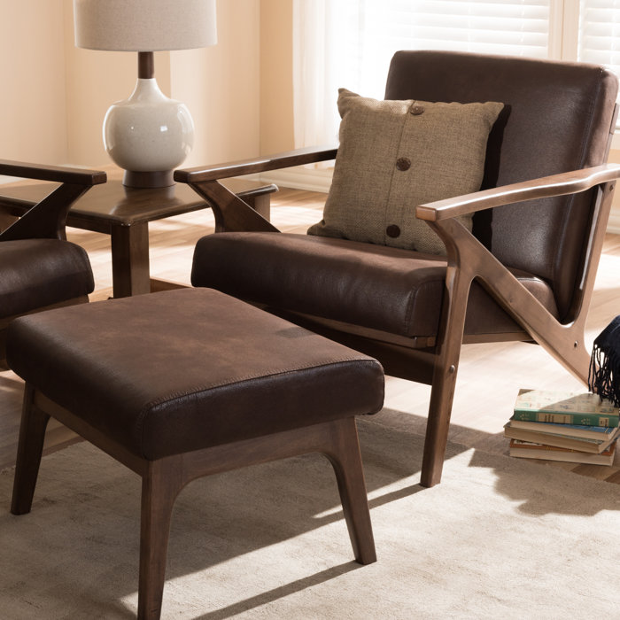 Wojtala Mid Century Modern Solid 2 Piece Living Room Set