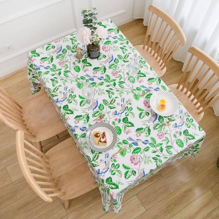 Flannel-Backed Wipe Clean PVC Vinyl Tablecloth Dining Kitchen Table Cover Sizes