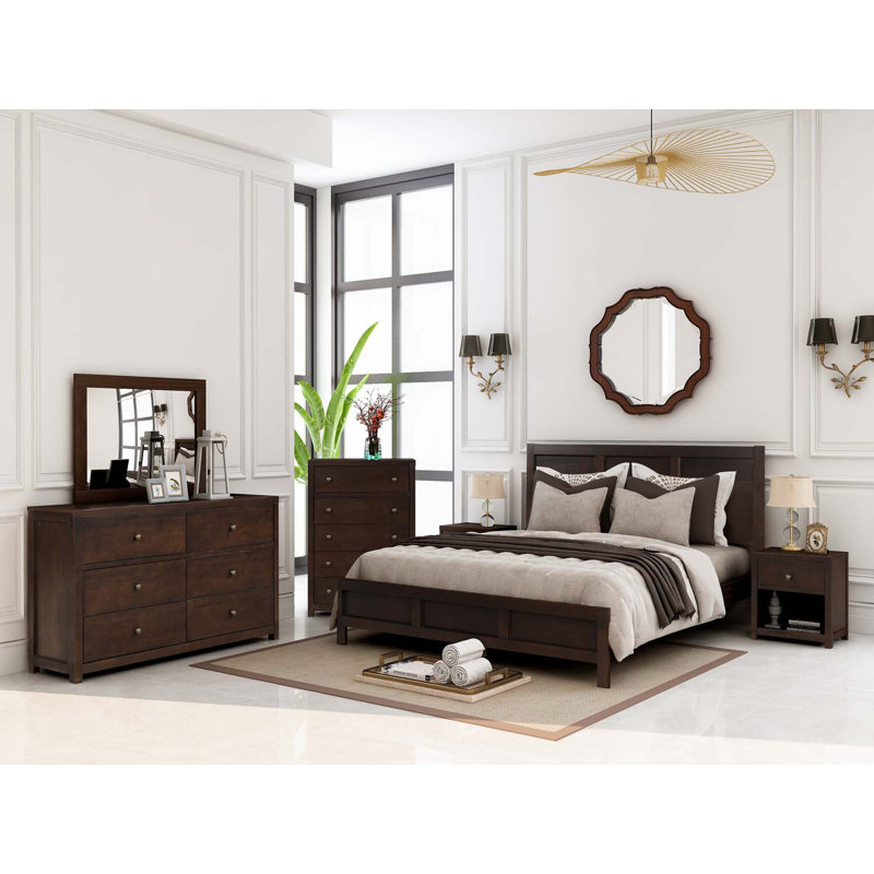 Red Barrel Studio® Ano Solid Wood Platform 6 Piece Bedroom ...