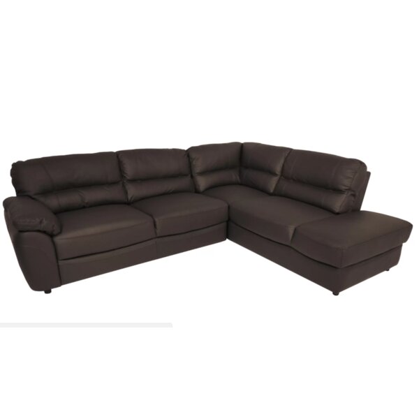Oroville Leather Right Hand Facing Sleeper Sectional By Red Barrel Studio