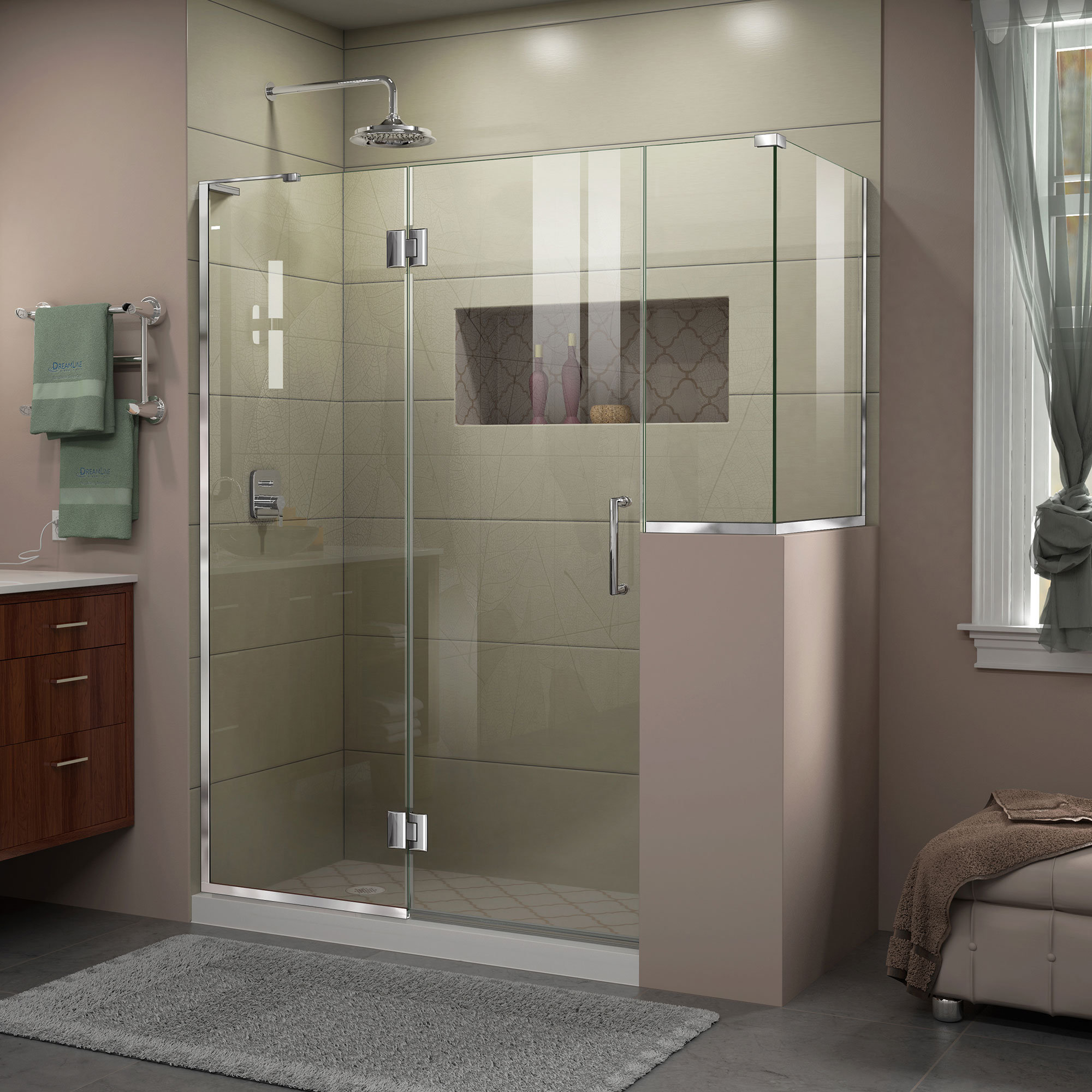 Dreamline Unidoor X 60 72 Hinged Frameless Shower Door With Dreamline Unidoor X 60 72 Hinged Frameless Shower Door With Clear Max Technology Wayfair