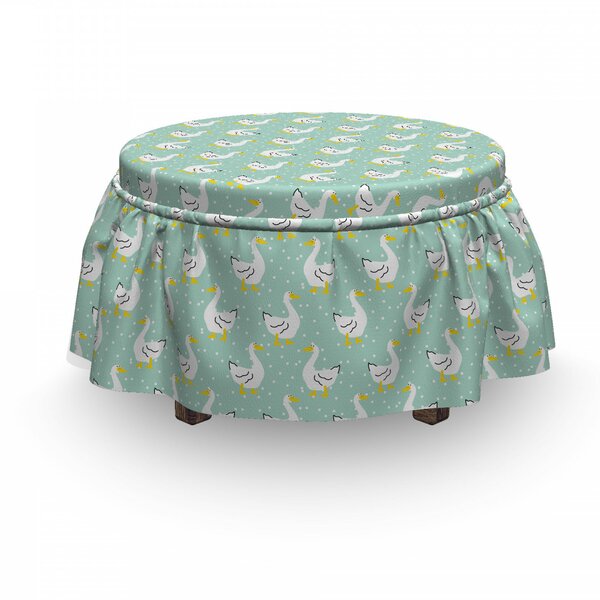 Goose Cartoon Ottoman Slipcover (Set Of 2) By East Urban Home