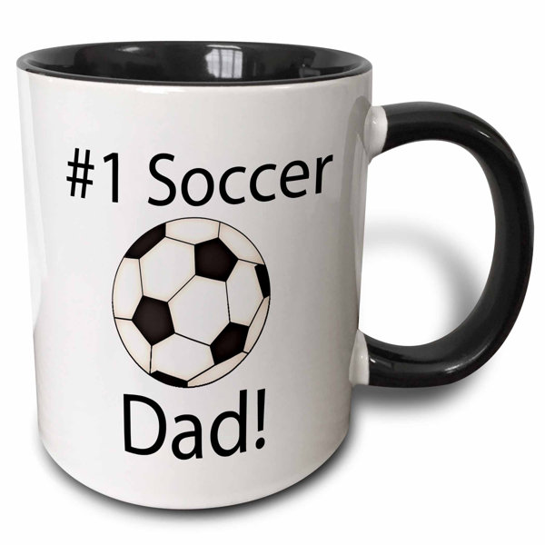 3dRose CST/_3189/_3 Soccer Ball Ceramic Tile Coasters Set of 4