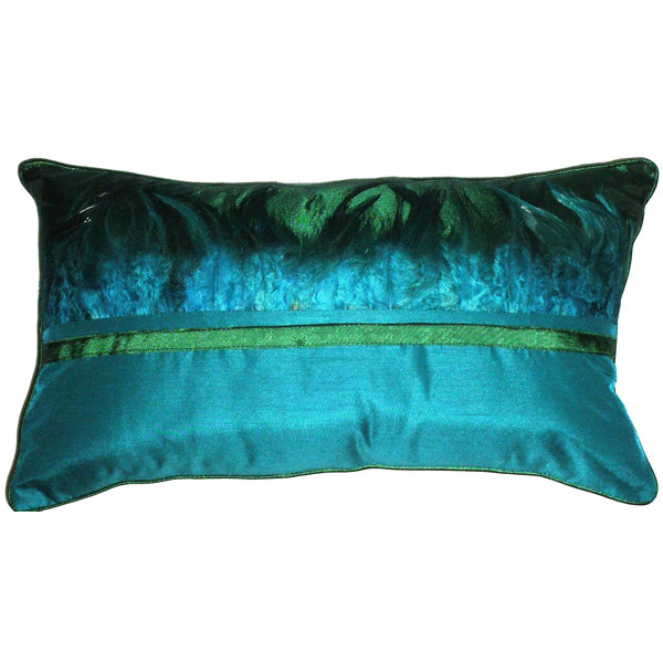 Edie Inc Peacock Feather Lumbar Pillow Reviews Wayfair