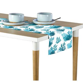 coral table runner
