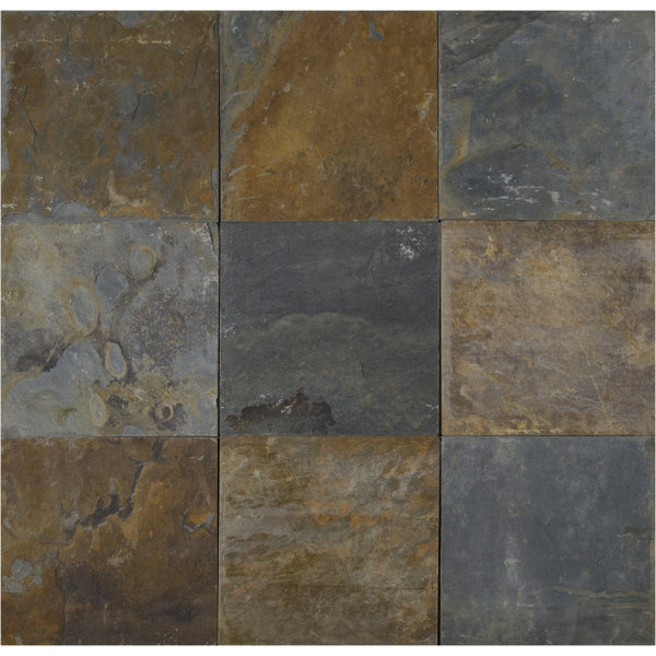 California 16'' x 16'' Slate Field Tile in Multi by MSI