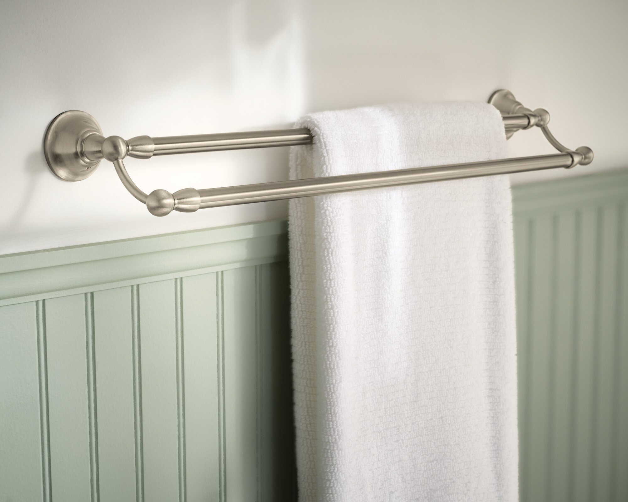 brushed nickel kitchen towel bar