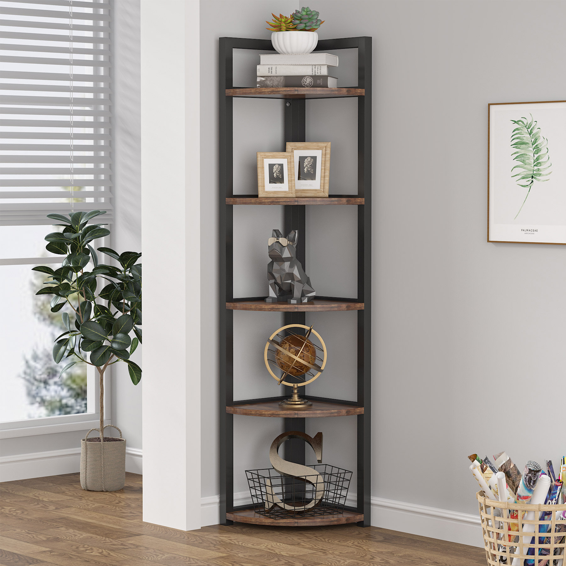 17 Stories Haseltine 59 05 H X 10 W Steel Corner Bookcase Reviews Wayfair