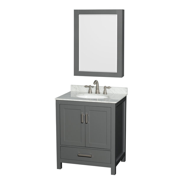 Sheffield 30 Single Bathroom Vanity Set with Medicine Cabinet by Wyndham Collection