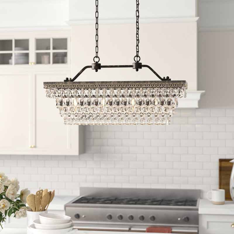 Three Posts Arnoldsville 4 Light Kitchen Island Linear Pendant