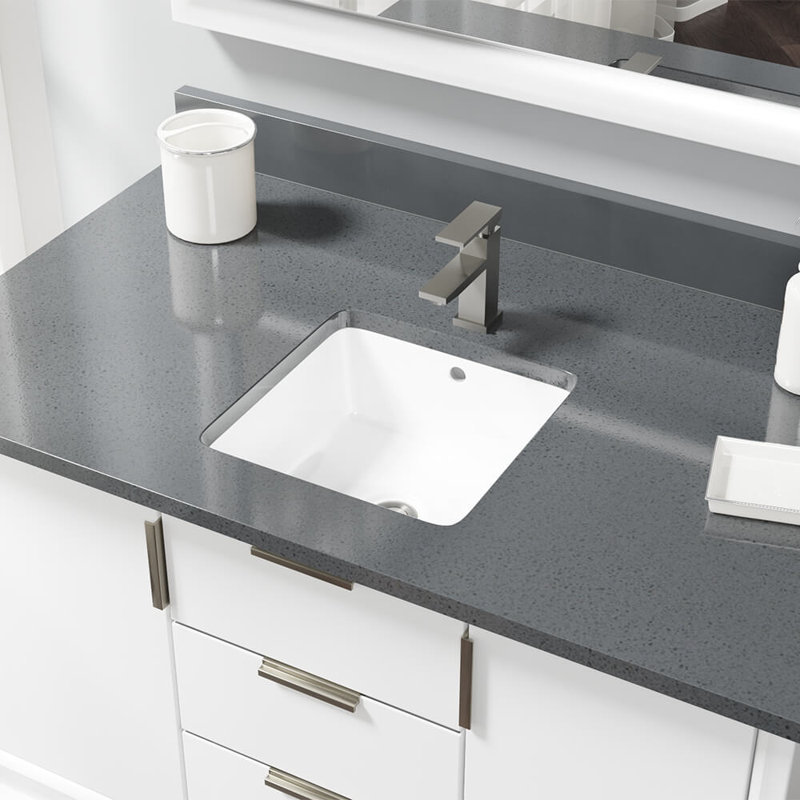 Rene Vitreous China Rectangular Undermount Bathroom Sink With Overflow Wayfair