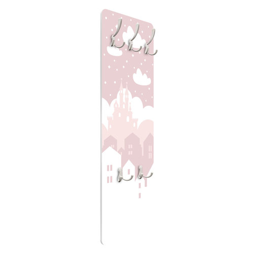 Castle in the Clouds Wall Mounted Coat Rack Symple Stuff Colour: Pink