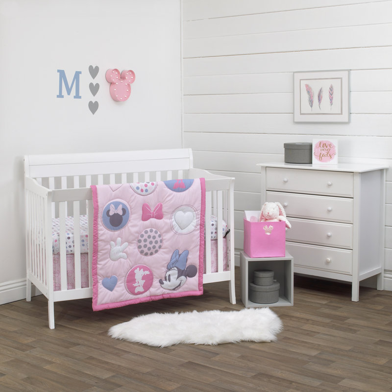 Disney Minnie Mouse Pretty 3 Piece Crib Bedding Set Reviews