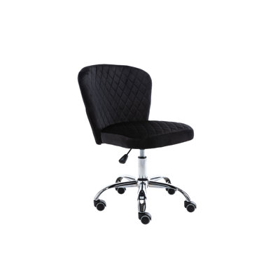 Home Office Computer Chair Task Chair Home Executive Desk Chair Comfortable Swivel Chair And Mid- Back With Wheels Mercer41 Upholstery Color: Black