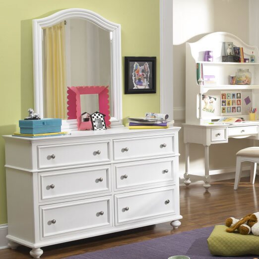 Harriet Bee Pindall 6 Drawer Double Dresser With Mirror Reviews