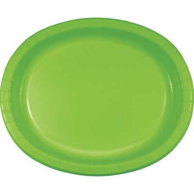 Oval Paper Dinner Plate The Party Aisle™ Color: Lime
