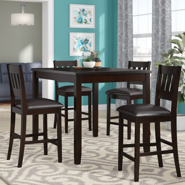 Barney 5 Piece Counter Height Pub Table Set By Latitude Run Comparison