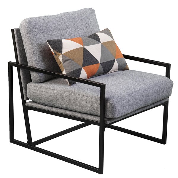 Rosita Upholstered Armchair With Pillow By Brayden Studio
