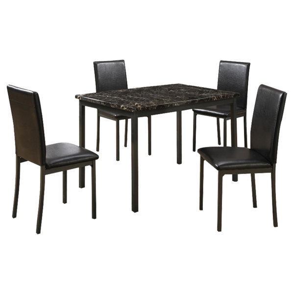 Chilson Faux Marble And Metal Frame 5 Pieces Dining Set By Ebern Designs Spacial Price