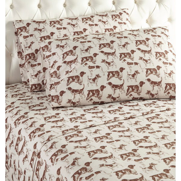 dog print sheet set