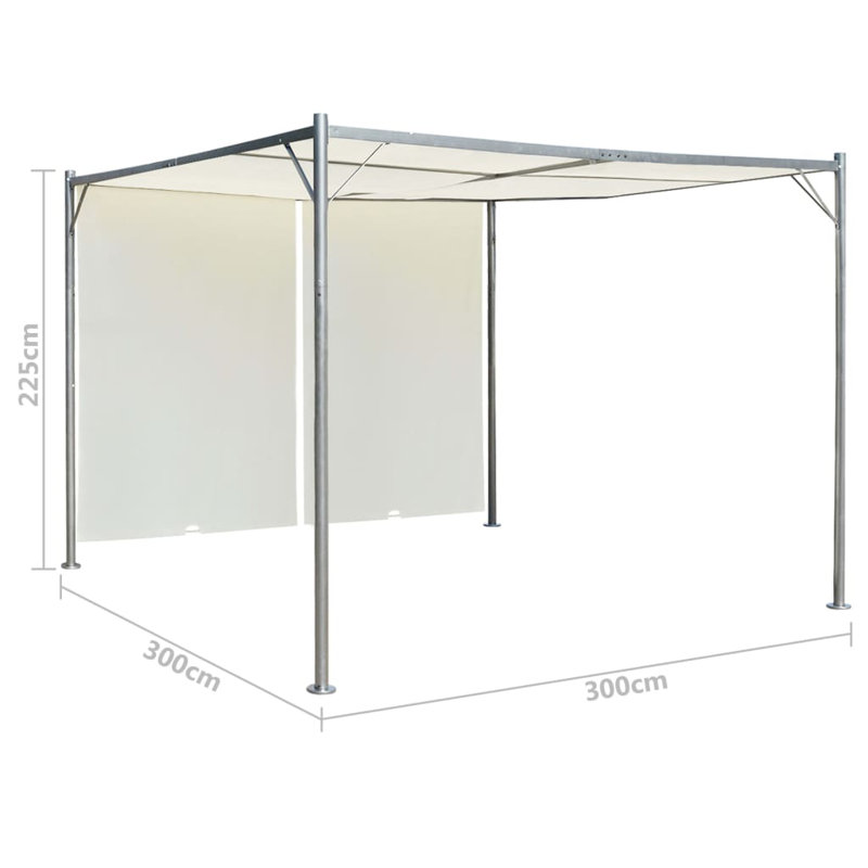 Vidaxl 118 11 W X 118 11 D Metal Pergola With Canopy Wayfair